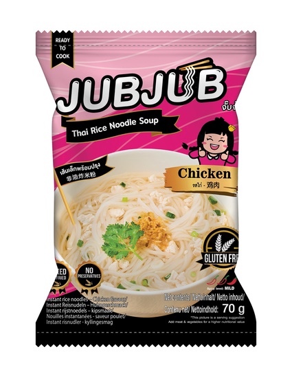 Instant noodles di riso non fritti gusto pollo - JUB JUB 70g.